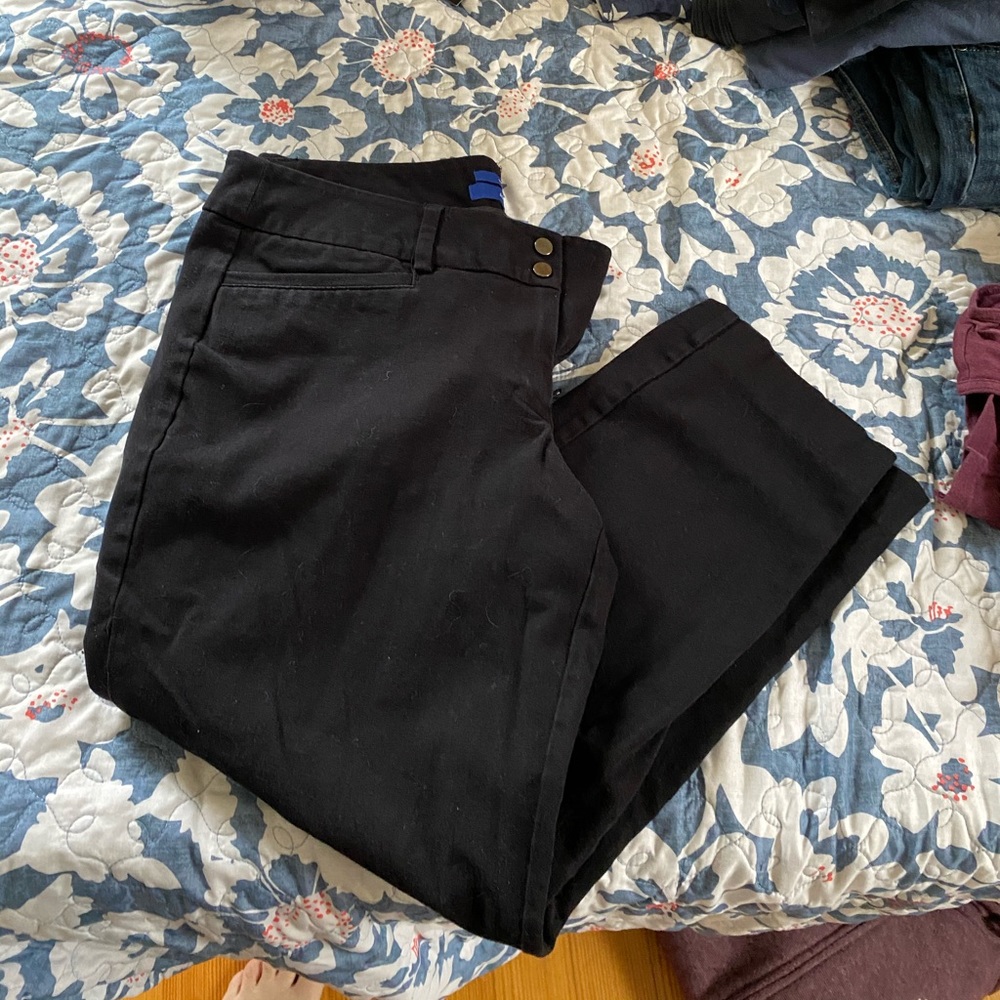 Black ankle dress pants